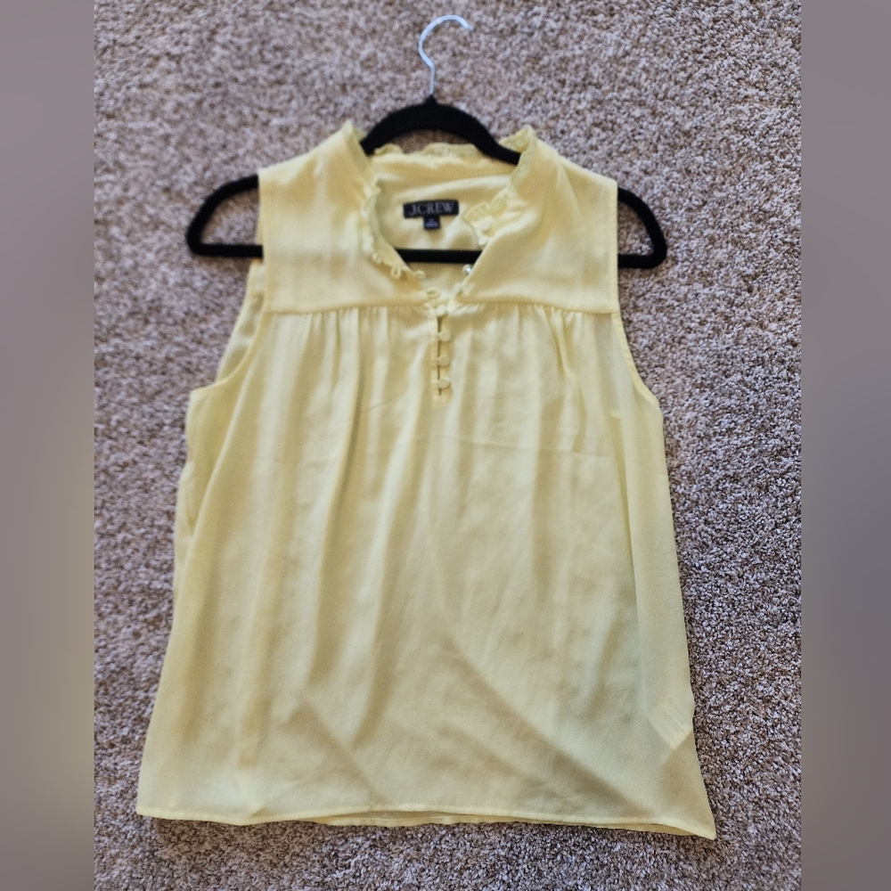 EUC Jcrew Acid Yellow Blouse